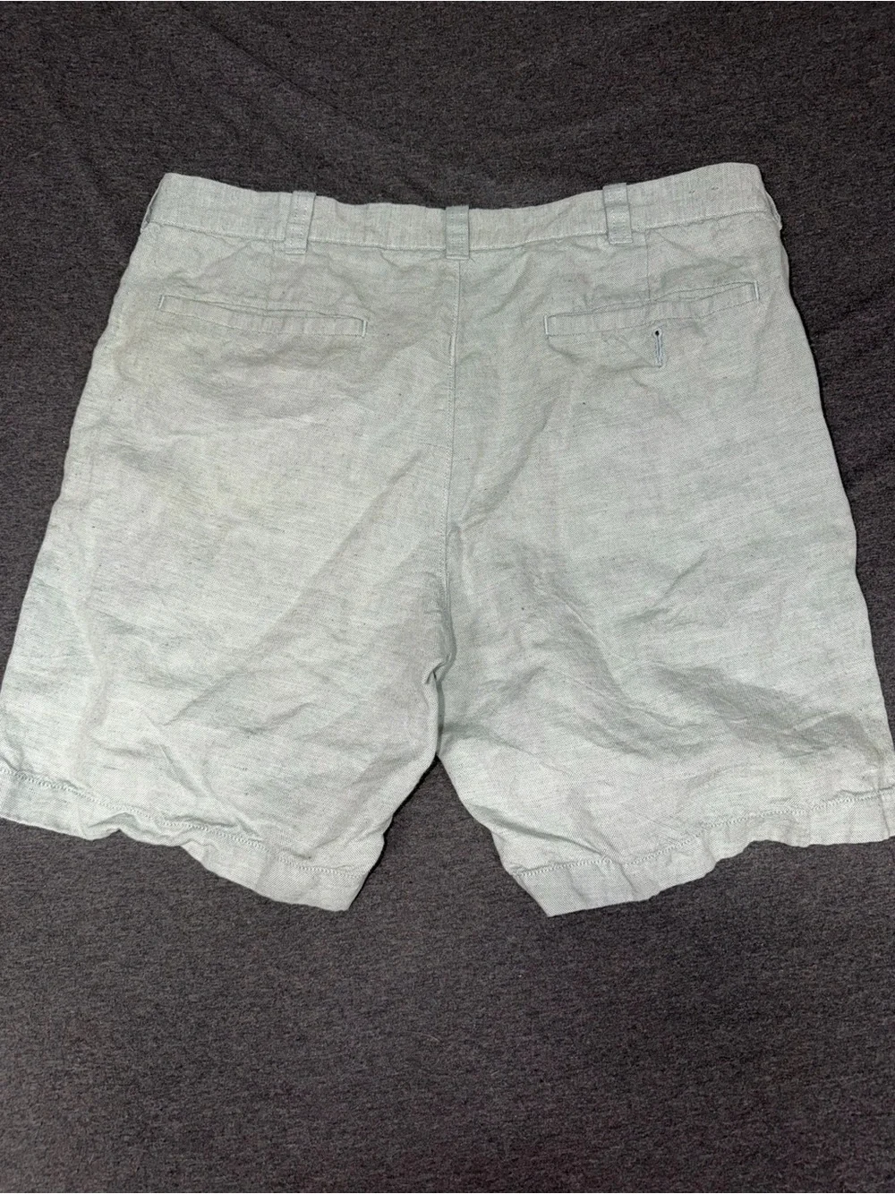 J. Crew Men’s Light Gray Linen-Blend Flat Front Shorts